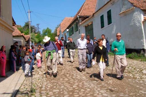 How did Prince Charles start his yearly visit to Romania?