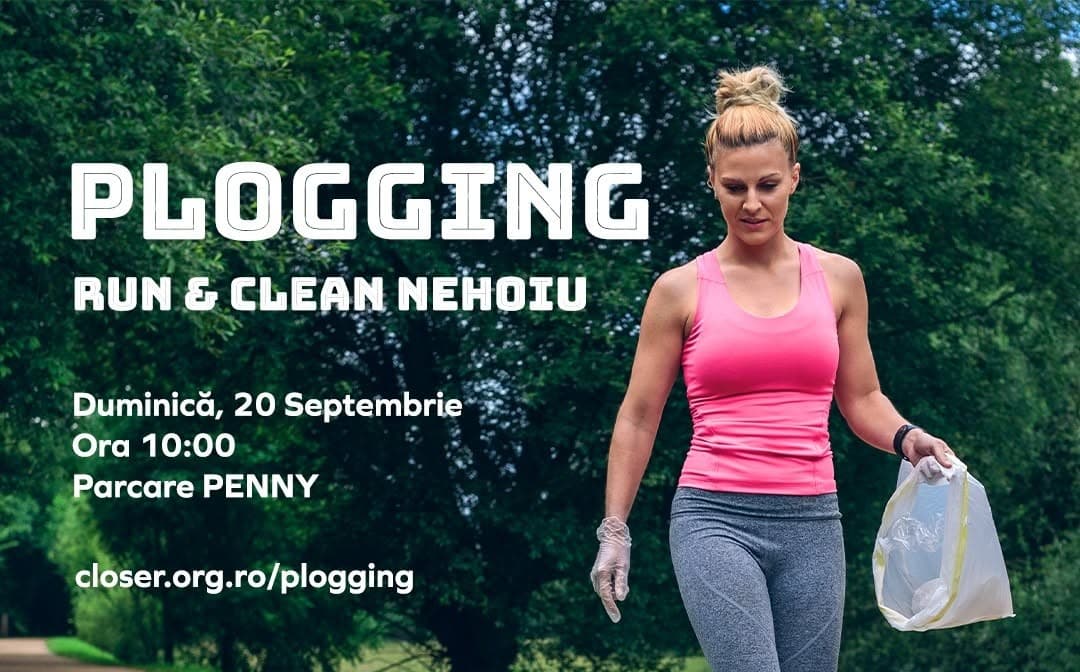Plogging in Nehoiu poster.