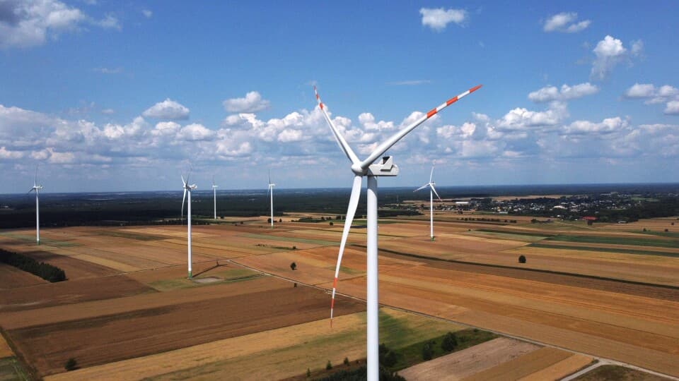 Gurbănești wind farm in Romania.