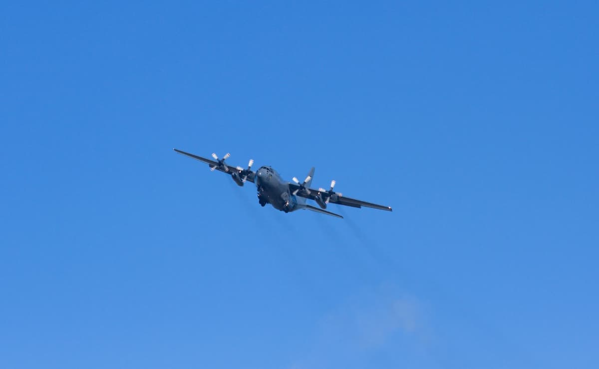 C-130H Hercules aircraft in the sky.