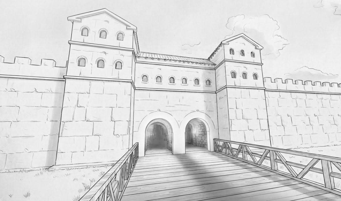 The main gate at Apulum as it once stood.