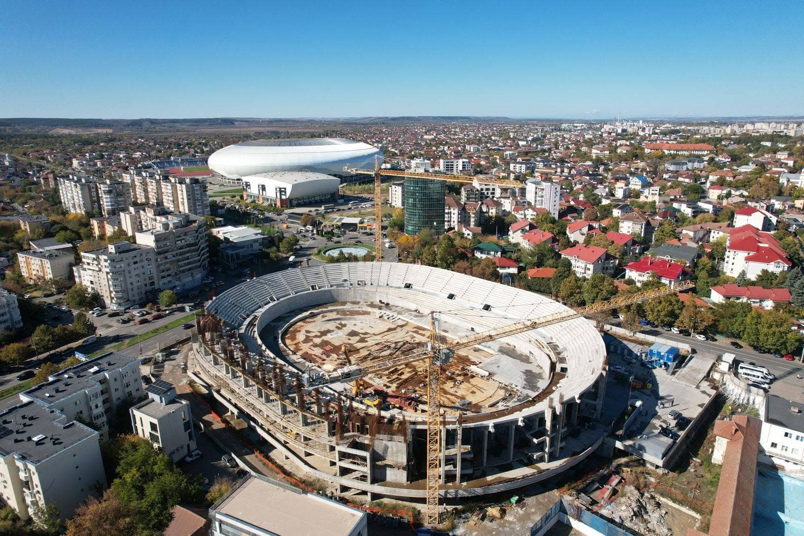 Velodrome under construction in Craiova.