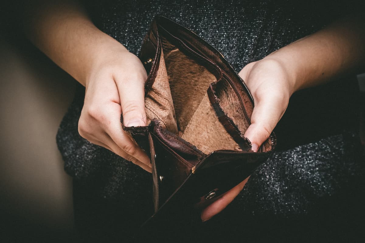 Empty wallet.