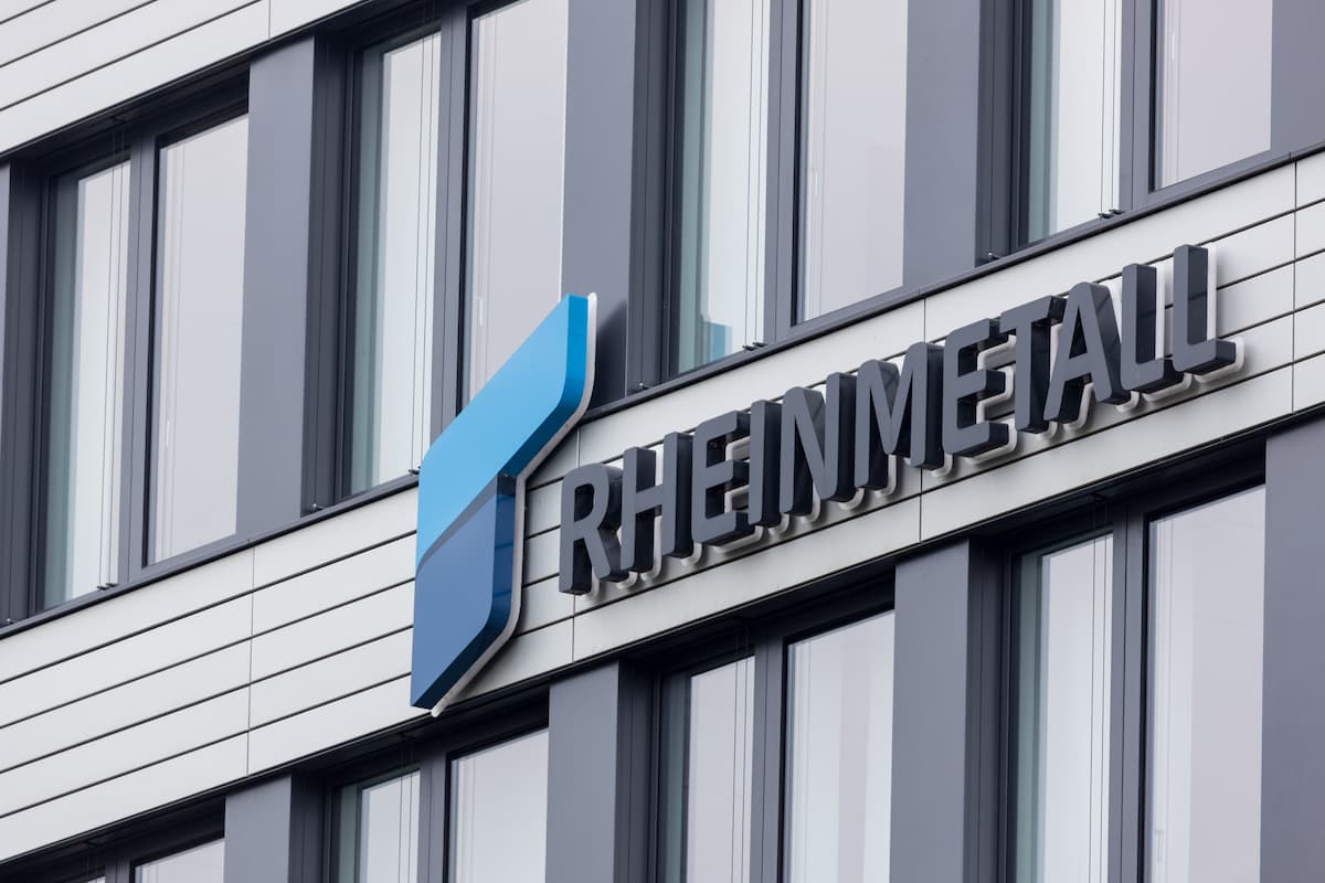 Rheinmetall company building and logo.