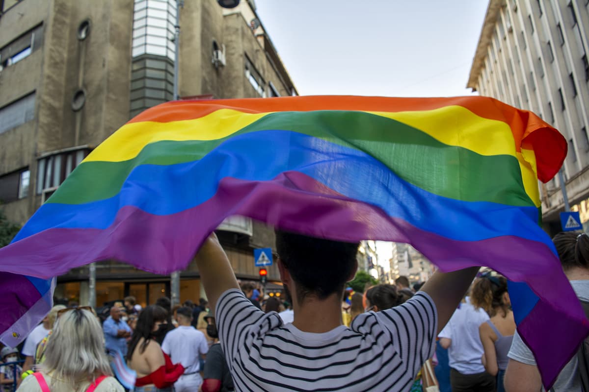 Pride march in Bucharest.