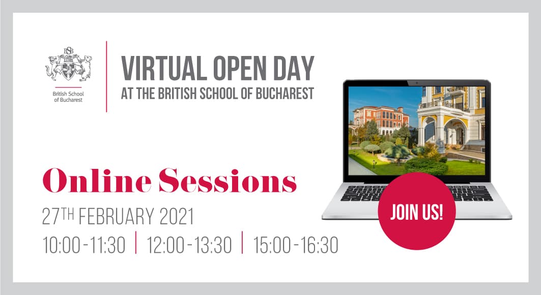 Press Release: The British School of Bucharest organises the Virtual Open Day, an event dedicated to parents and students interested in joining a leading international school