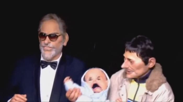 Satirical French TV puppet show causes controversy with Romanian director Cristian Mungiu in beggar's role