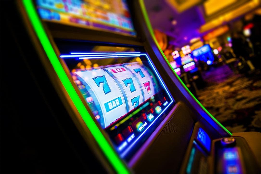 Slot machines at a casino.
