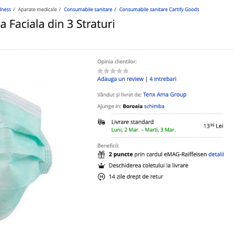 Price Of Surgical Masks Soars In Romania Amid Coronavirus Panic Romania Insider