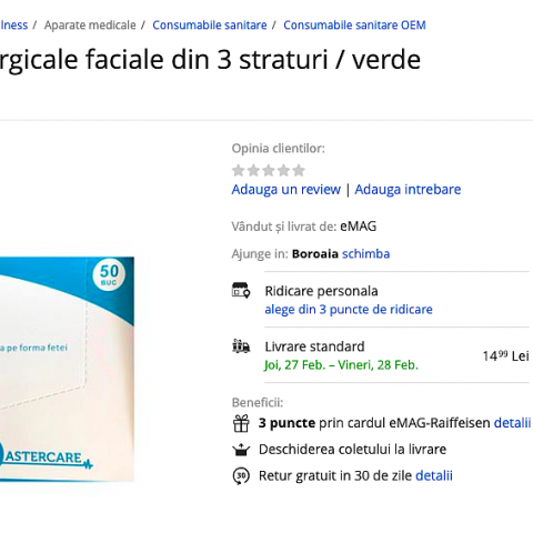 Price Of Surgical Masks Soars In Romania Amid Coronavirus Panic Romania Insider