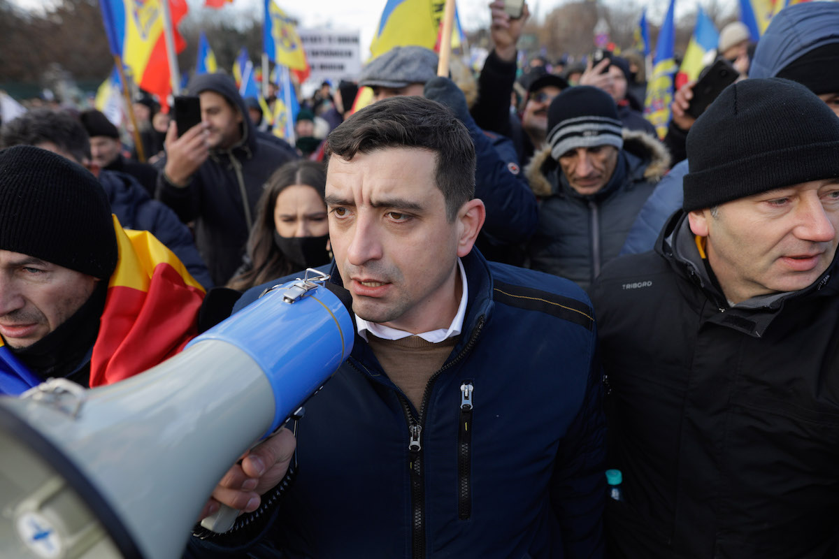 Partidul radical român AUR anunță proteste de stradă pe 27 februarie