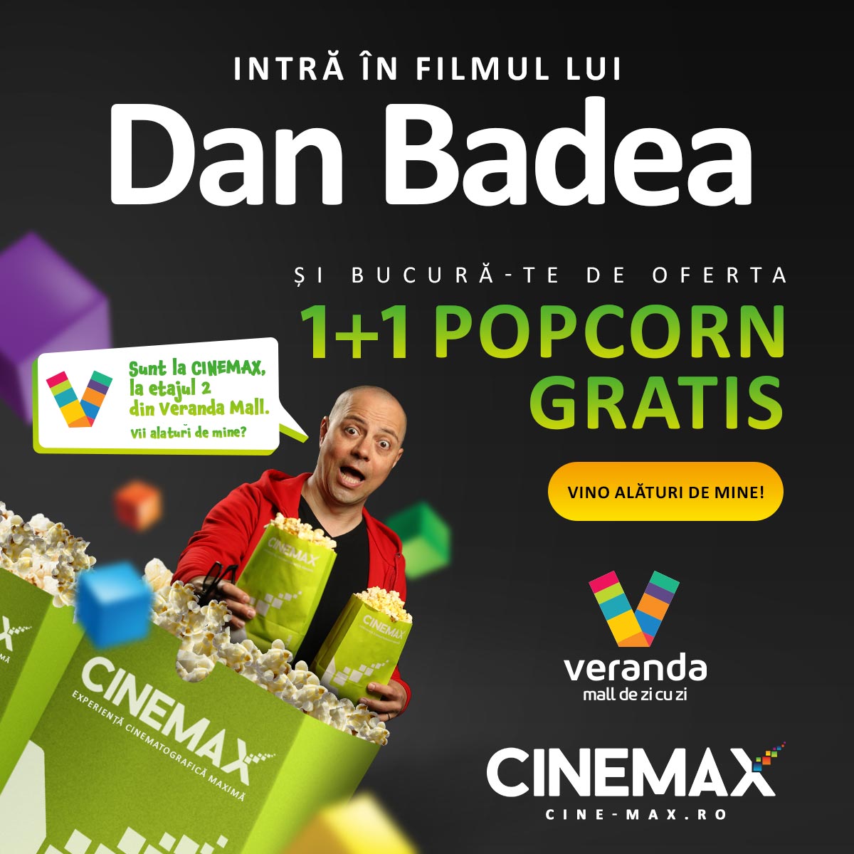 Cinemax and Dan Badea bring people out for fun with maximum movie experience and popcorn 1+1 free (press release)