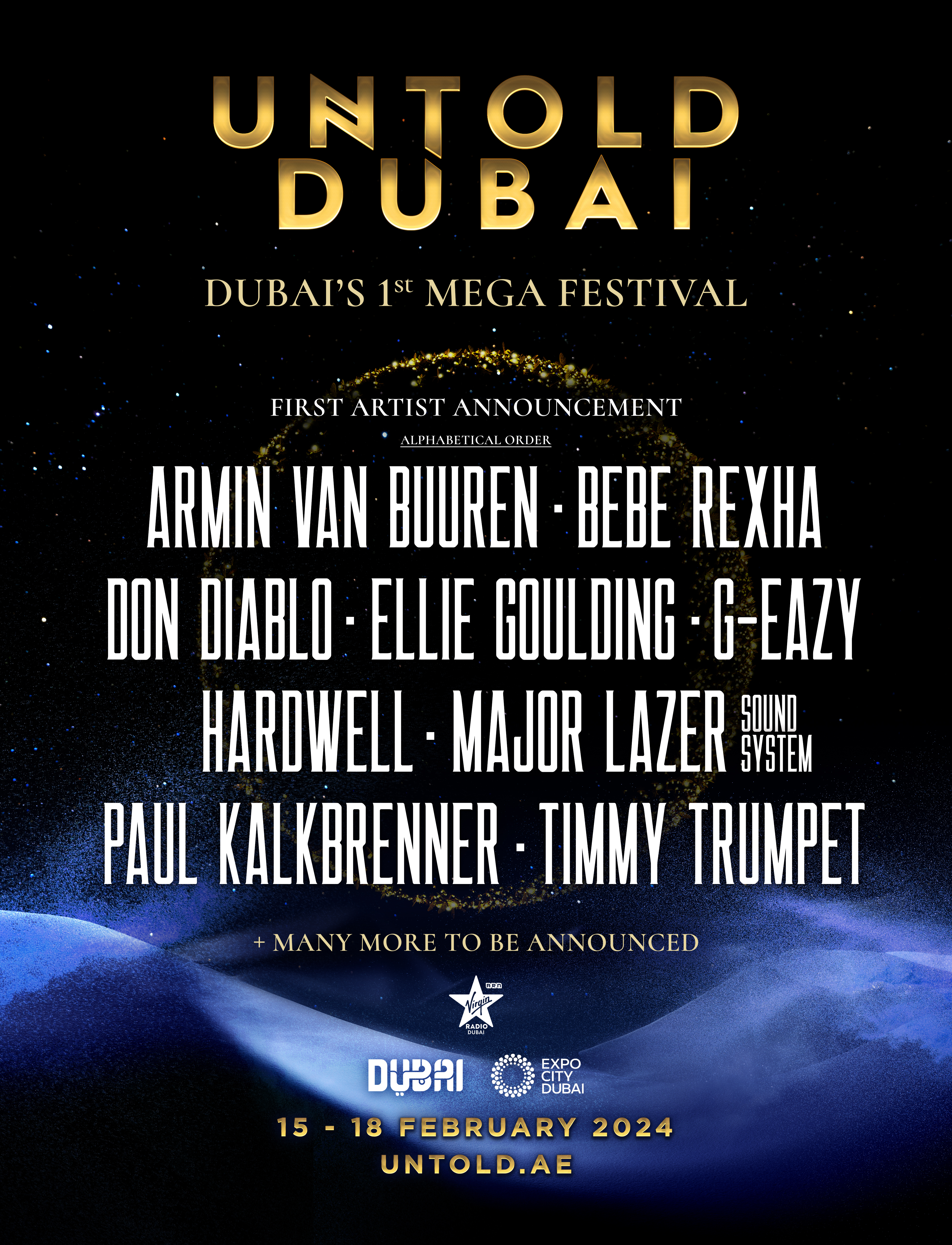 First artists announced for Untold music festival in Dubai