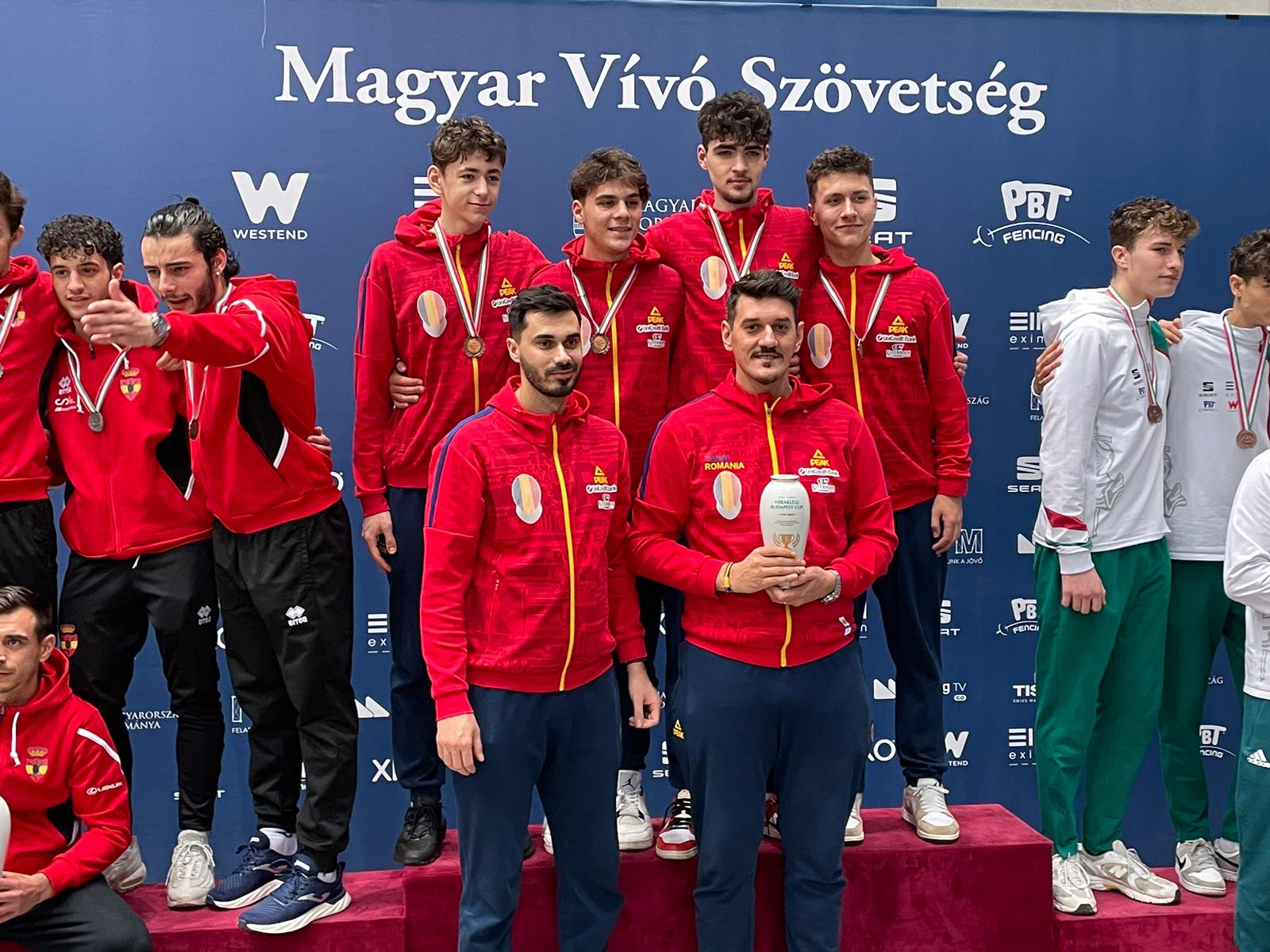 Romanian men’s junior fencing team wins gold at Junior Sabre World Cup in Budapest
