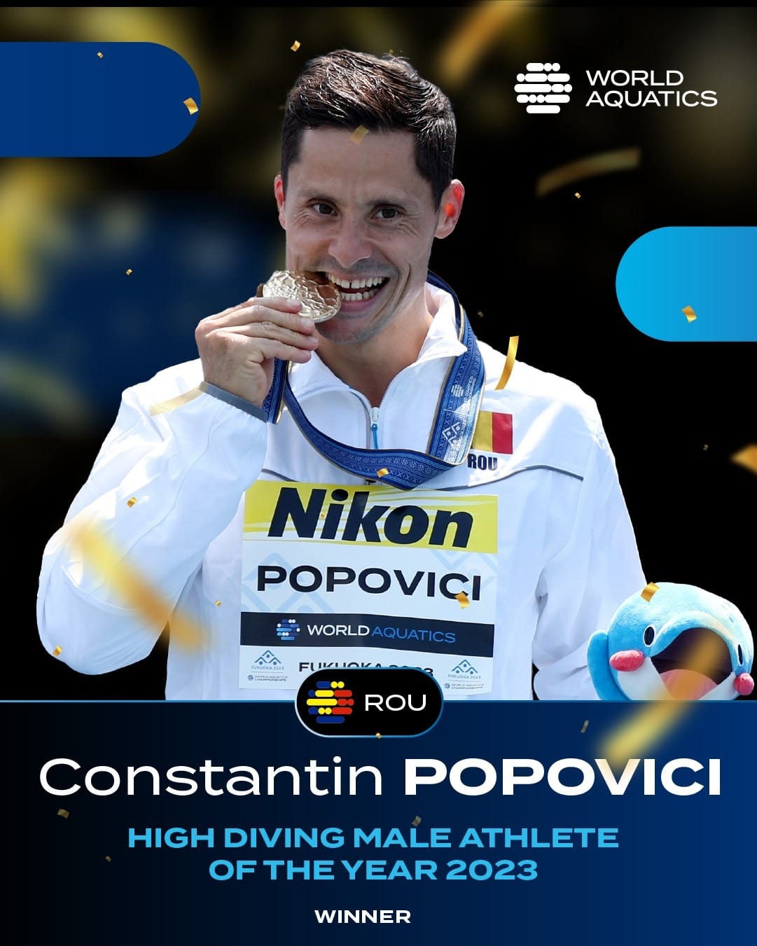 Romania’s Constantin Popovici named high-diving athlete of 2023