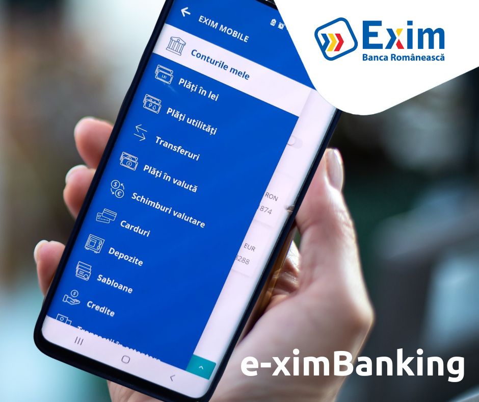 Exim Banca Românească launches the mobile banking application e-ximBanking
