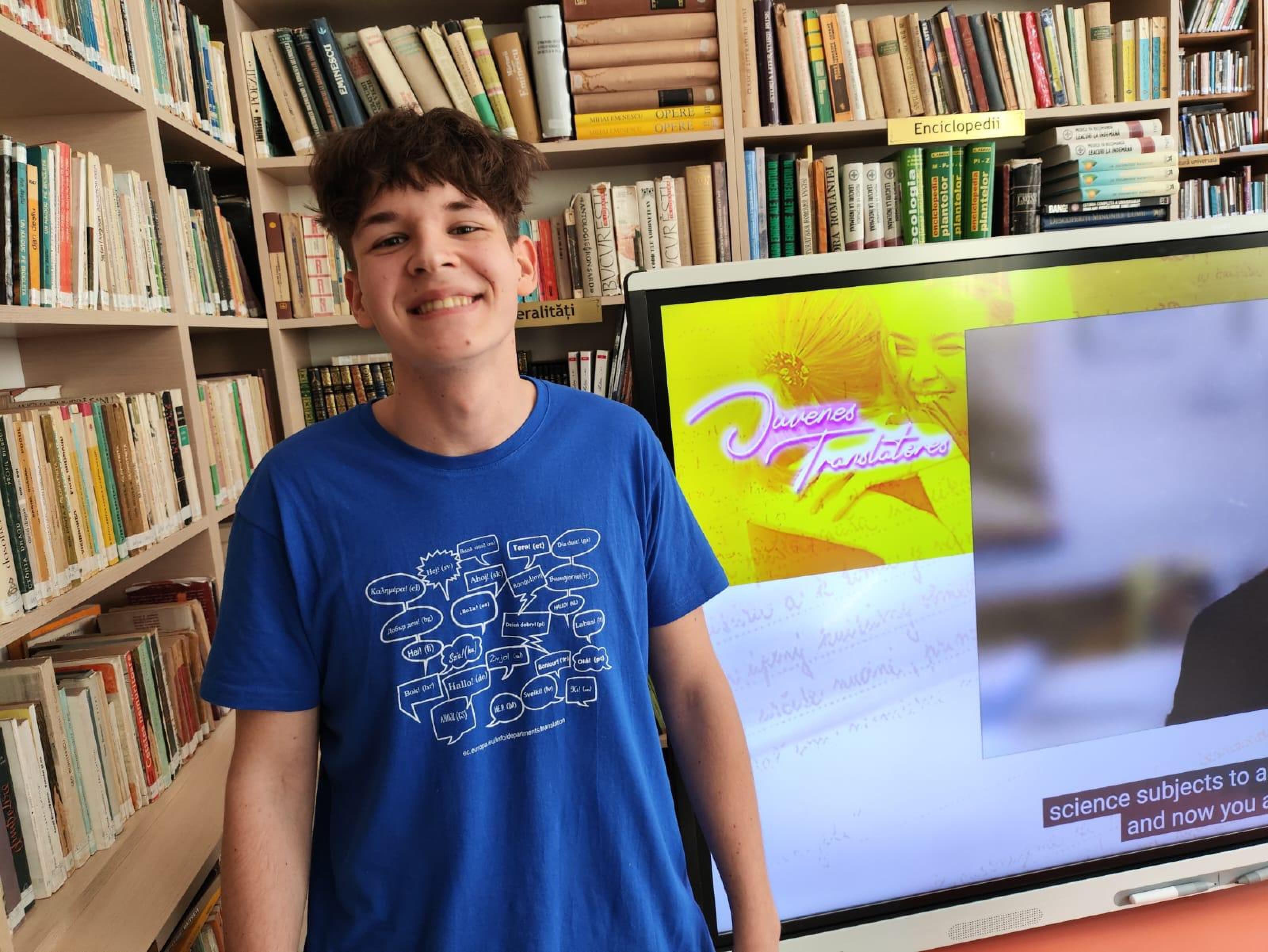 Matei Abălaru, the Romanian winner of EU’s young translator contest
