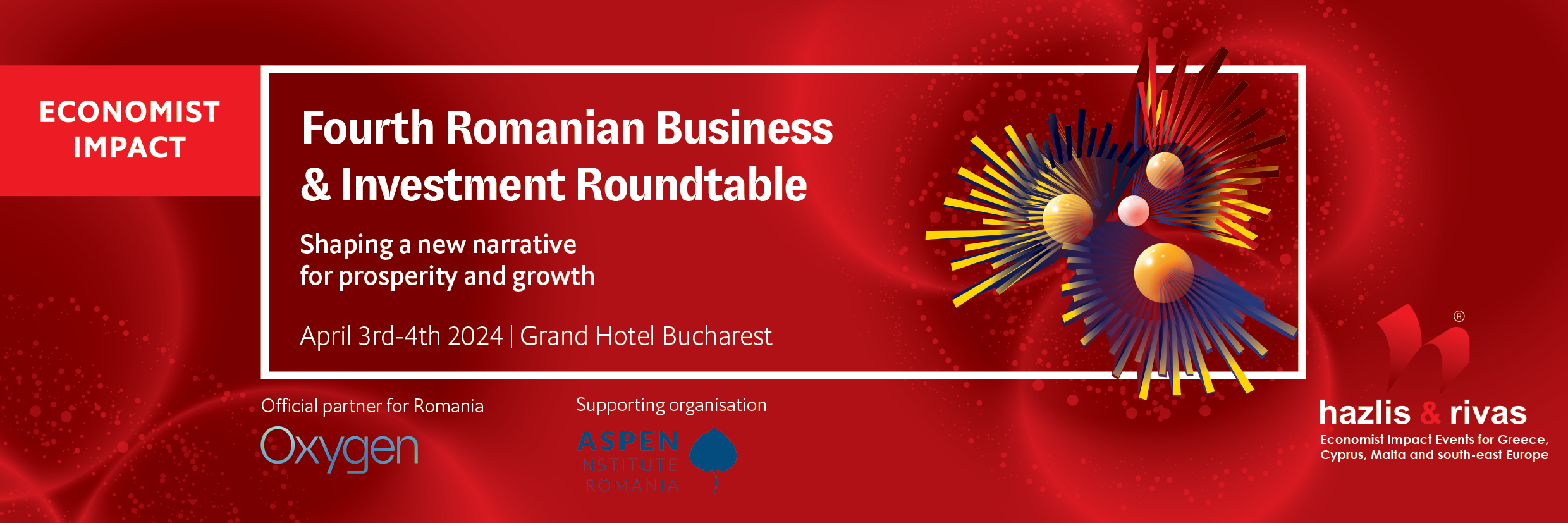 The Economist Impact Events presents the fourth edition of the Romanian Business & Investment Roundtable Conference in Bucharest, between April 3-4, 2024