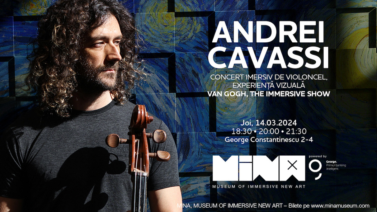 Andrei Cavassi joins Van Gogh immersive exhibition for special concert at Bucharest’s MINA museum