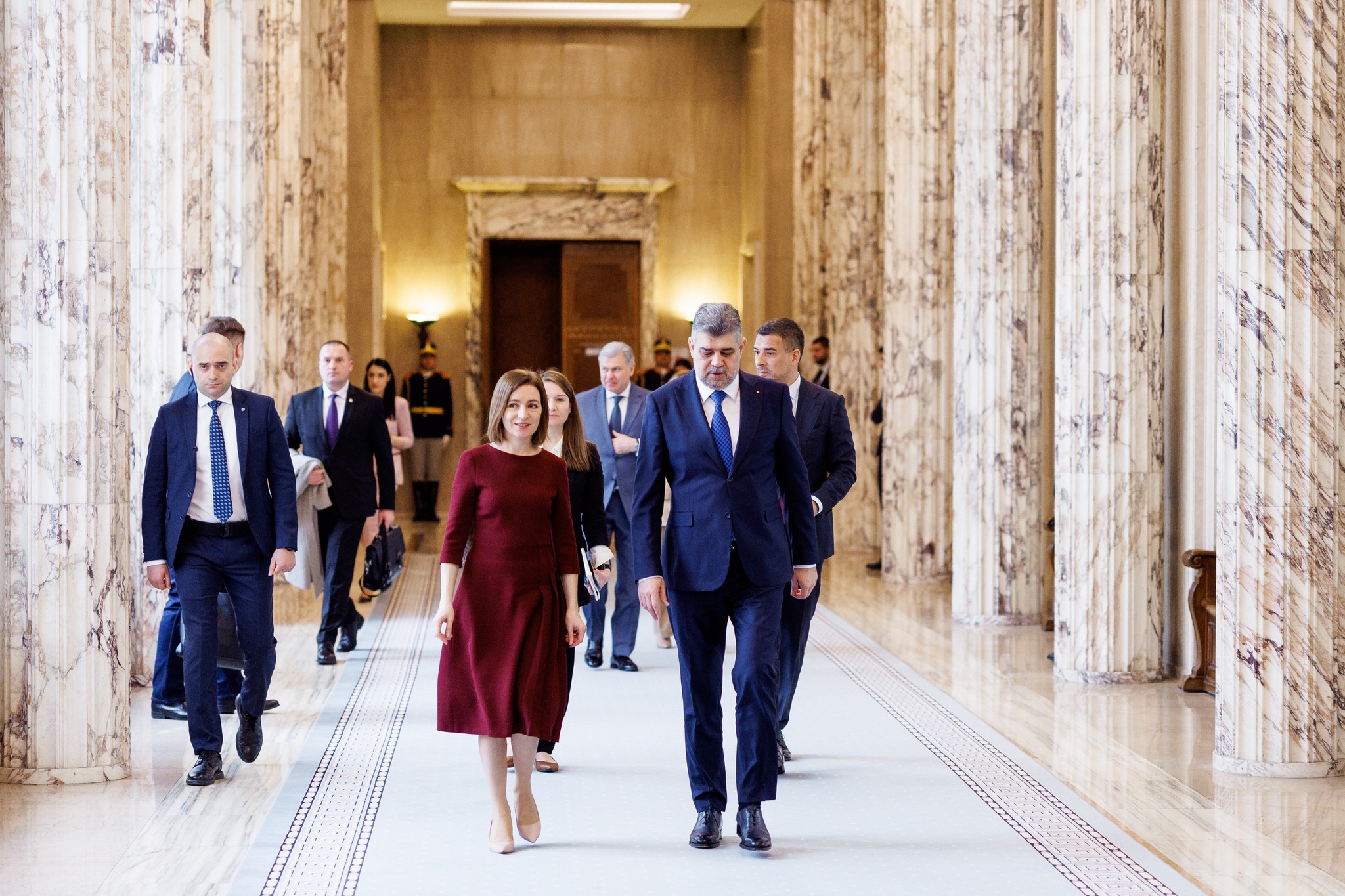 Moldovan president Maia Sandu received by Romanian PM and president ahead of EPP congress