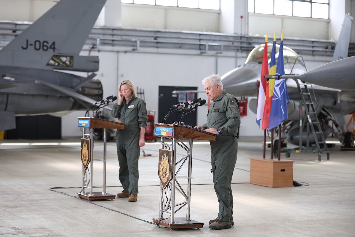 Three more Dutch F-16s arrive in Romania to join European Training Center