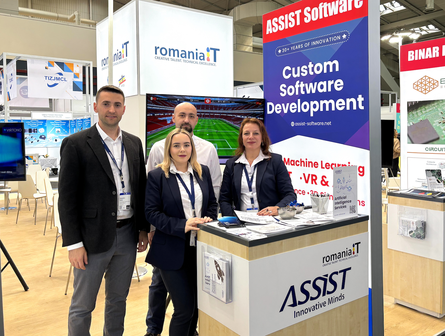 The Romanian Company ASSIST Software has a booth at the Hannover Messe 2024 Tech Fair
