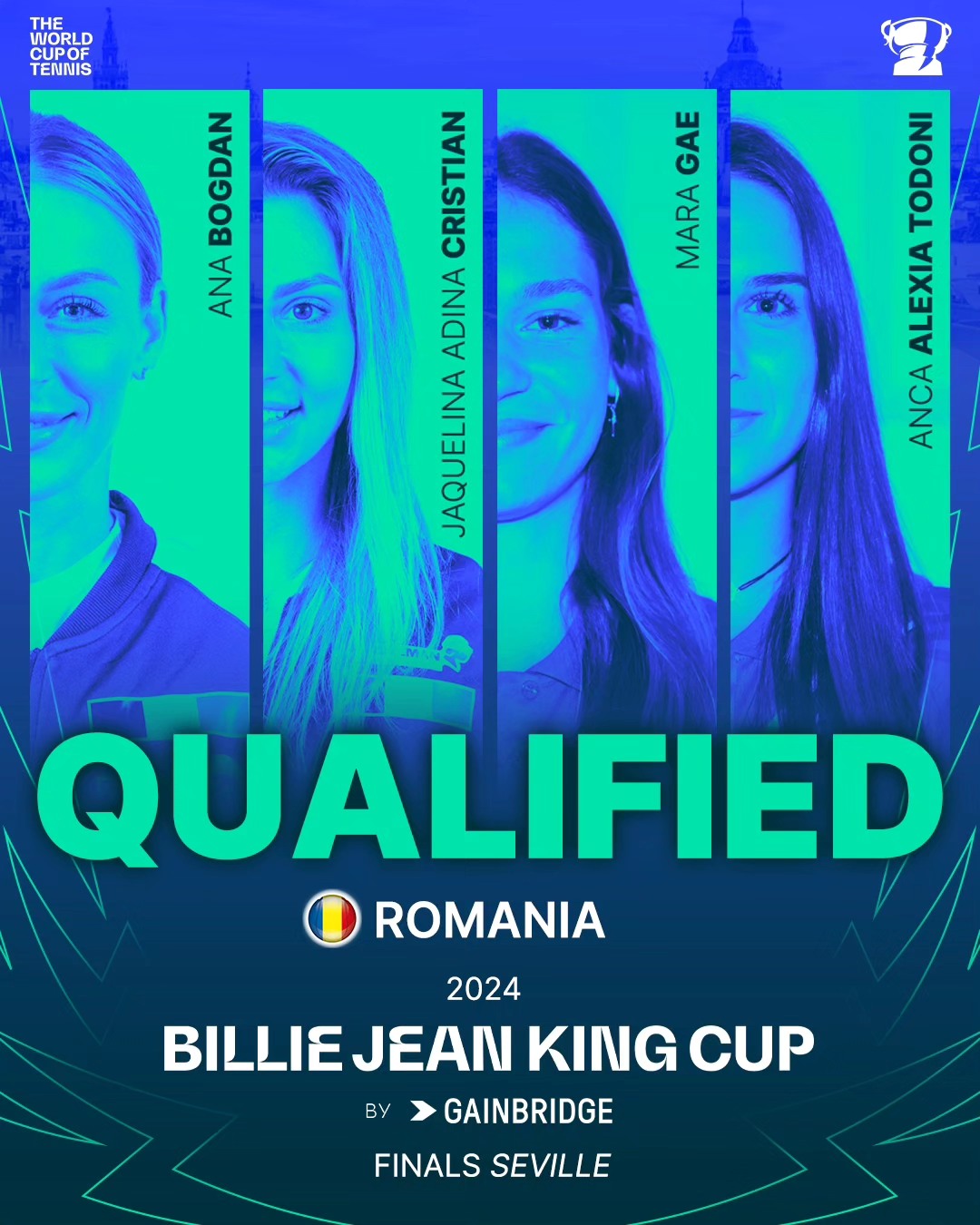 Romania bests Ukraine to qualify for final tournament of the Billie Jean King Cup