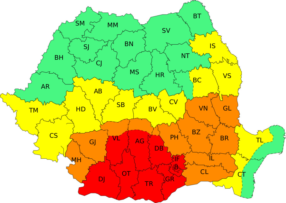 Red alert-level heatwave hits southern Romania, causing traffic restrictions and drought