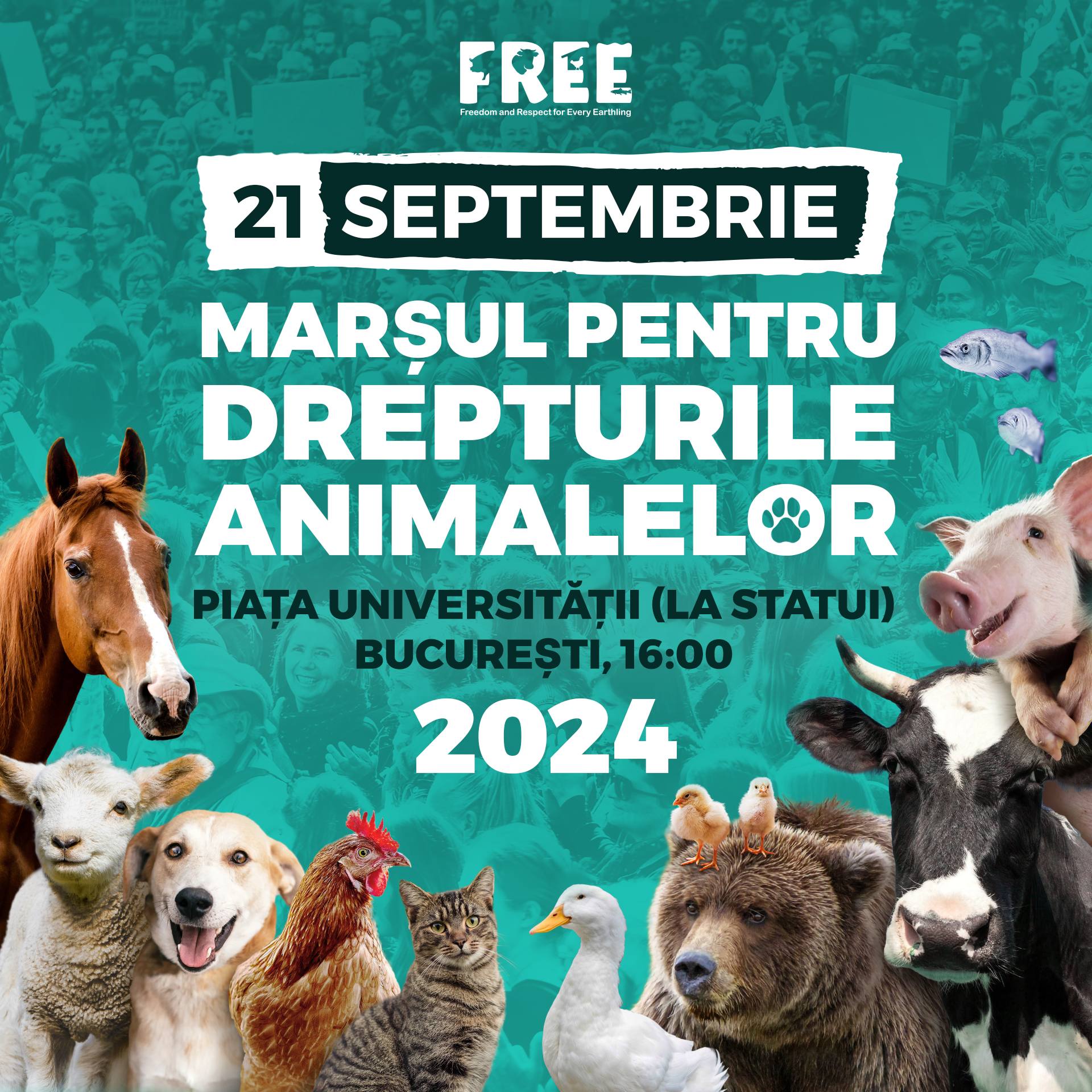 Animal Rights March 2024 to be held this month in Bucharest