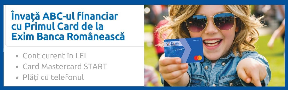 Exim Banca Românească launches ABC account with a customized card for children