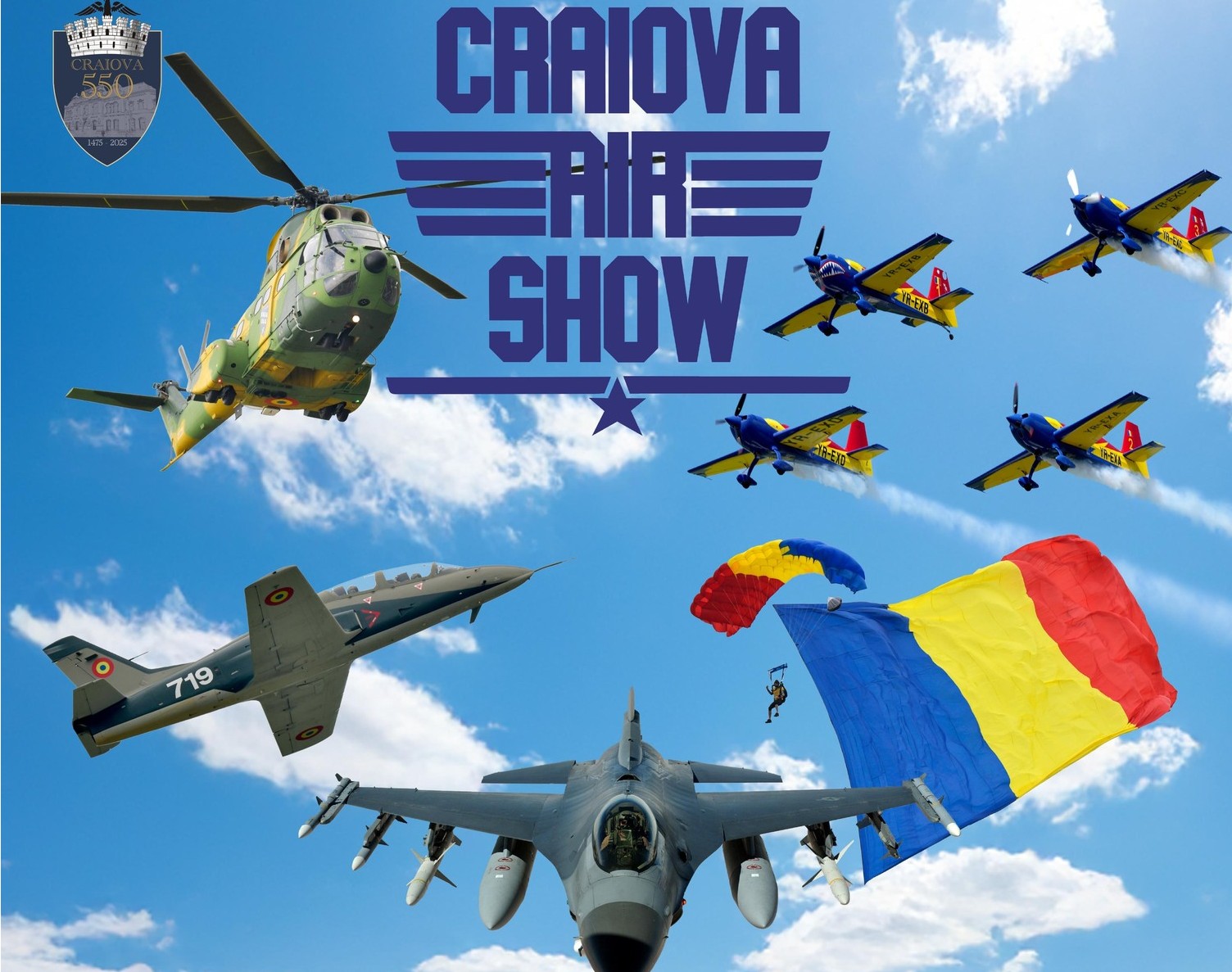  Demonstrații cu avioane F-16 și peste 50 de piloți pe 24 mai la Aeroportul Internațional Craiova