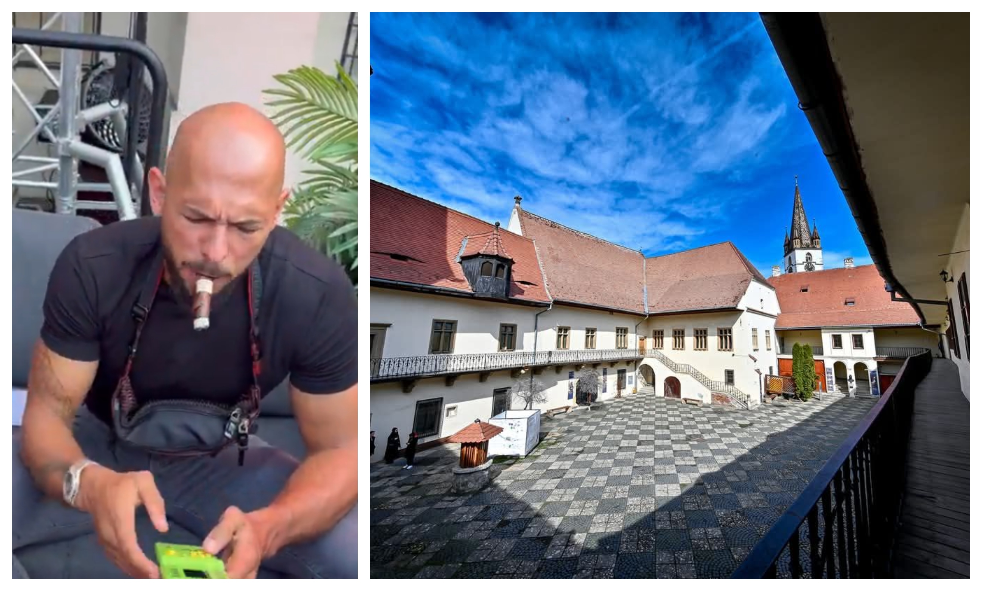  Andrew Tate provoacă scandal participând la un eveniment privat la Muzeul Brukenthal din Sibiu