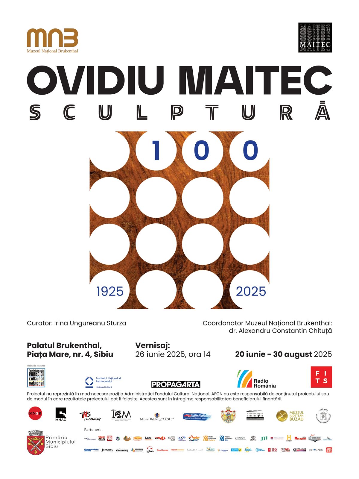  O sută de ani de sculptură celebrați la Muzeul Brukenthal din Sibiu - Deschiderea din 20 iunie, inclusă în FITS 2023