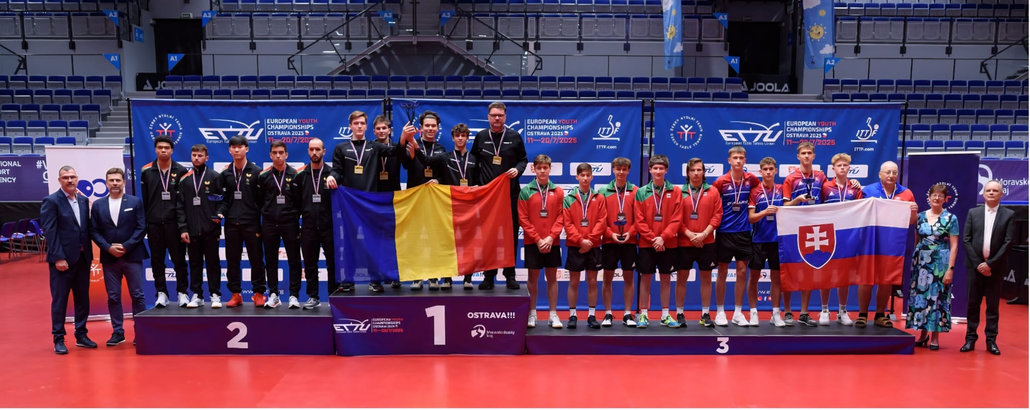 Echipa masculină sub 19 ani din România cucerește Titlul European la Tenis de Masă Juniori în Ostrava, după o finală dramatică contra Portugaliei 3-2