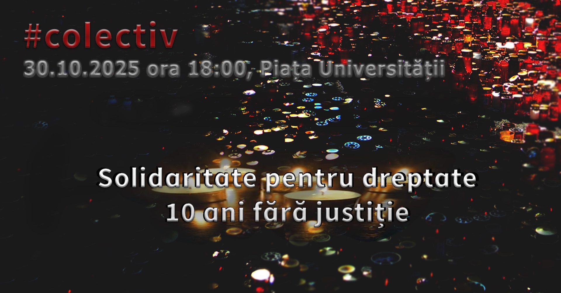 Marș în București pentru a comemora 10 ani de la incendiul din Clubul Colectiv care a ucis 65 de persoane.