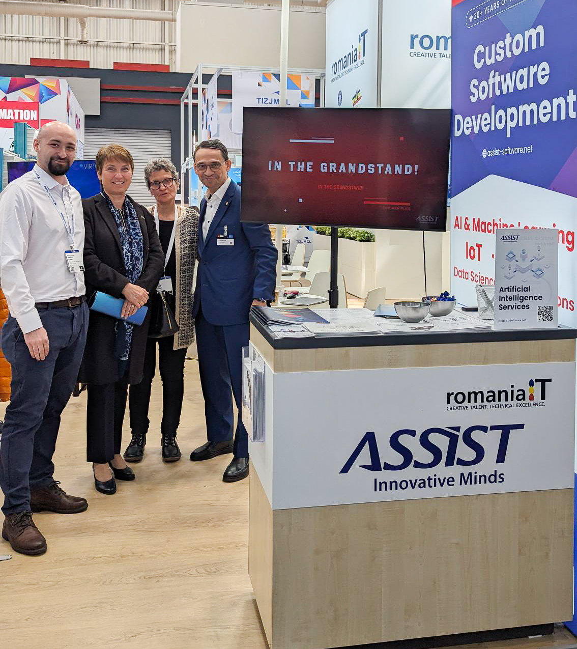 Her Excellency Adriana Stănescu, Romania's ambassador to Germany, at the ASSIST Software stand