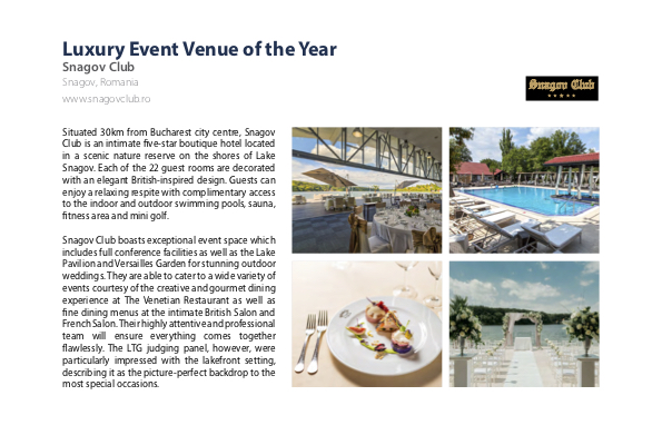 Snagov luxury events award