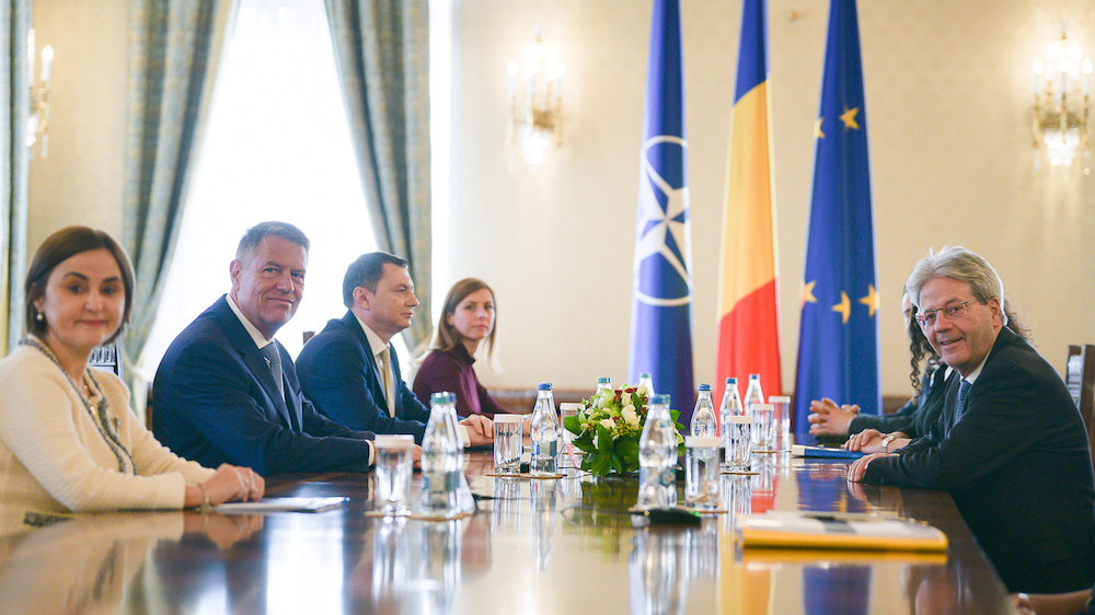 Klaus Iohannis and Paolo Gentiloni