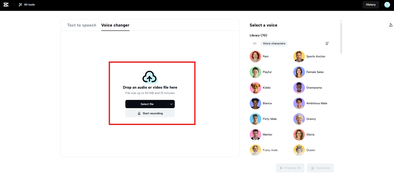 voice changer step 1