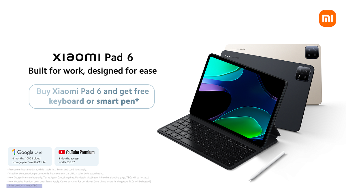 The Xiaomi Pad 6 and Redmi Pad SE tablets, available in Romania