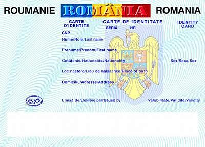 romanian id card back