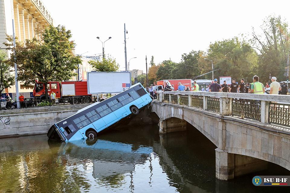 Bus Falls Into The Dambovita River After Accident In Bucharest Romania Insider