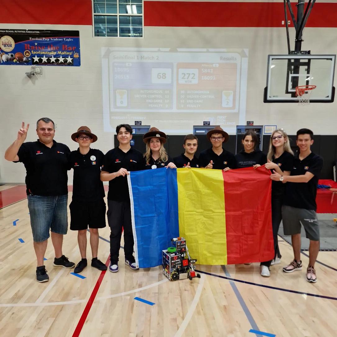 Echipa României câștigă pentru a doua oară locul I în Campionatul Internațional de Robotică din SUA