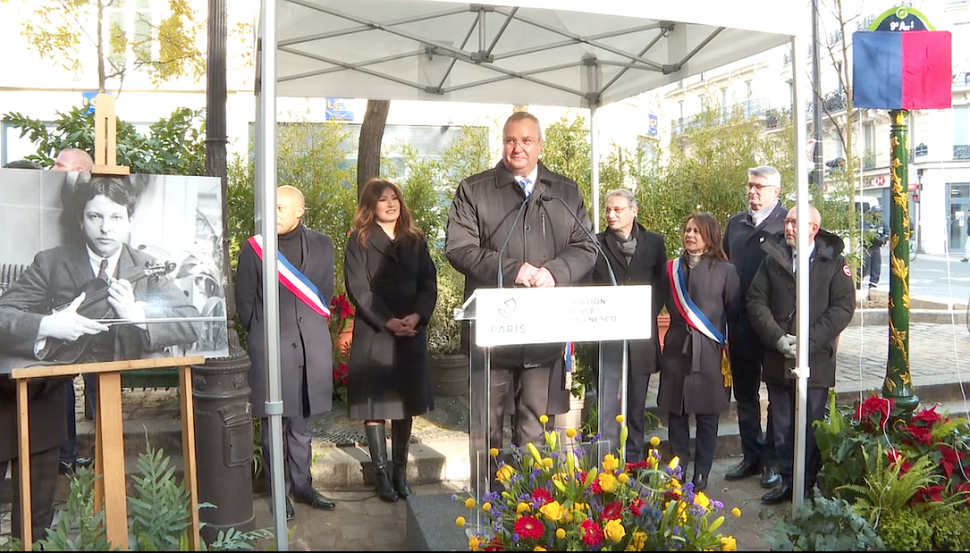 Premierul României a participat la inaugurarea Pieței Georges Enescu din Paris