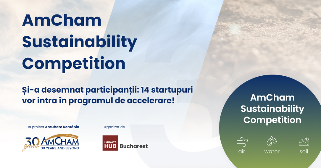 14 startup-uri verzi pentru a dezvolta soluții în cadrul AmCham Sustainability Competition din România