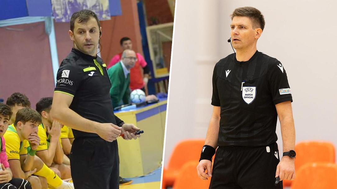 UEFA desemnează doi arbitri români pentru a conduce meciurile UEFA Futsal Champions League
