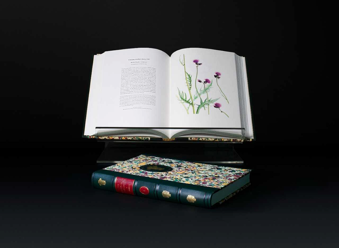 Transylvania Florilegium botanical art album permanently displayed at Romanian Cultural Institute in London