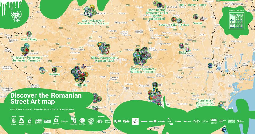 Romanian Street Art Map highlights murals and public art nationwide