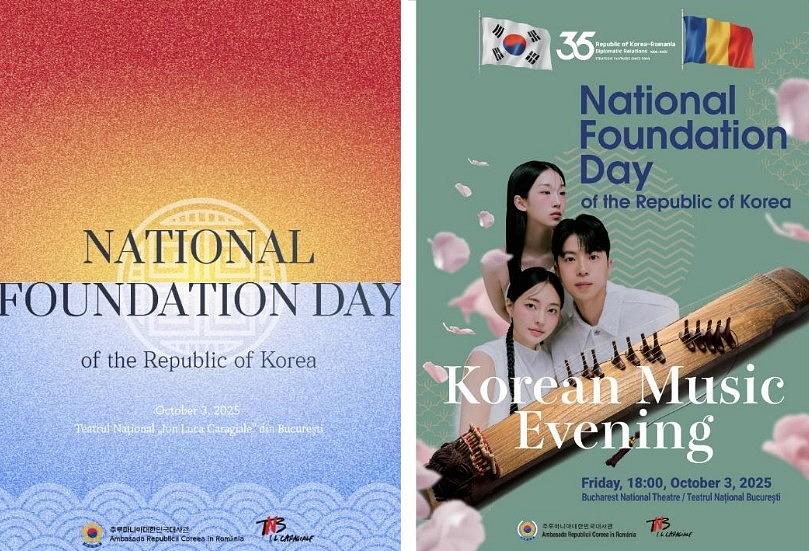 South Korean Embassy in Romania hosts reception to mark National Foundation Day, Armed Forces Day