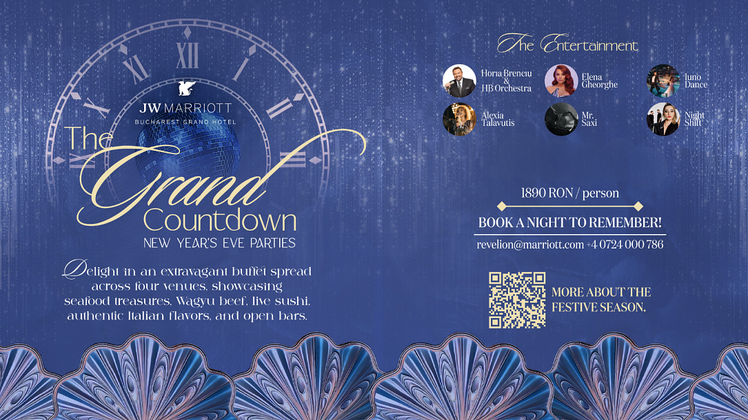 JW Marriott Bucharest Grand Hotel Unveils “The Grand Countdown” — A Timeless New Year’s Eve Celebration